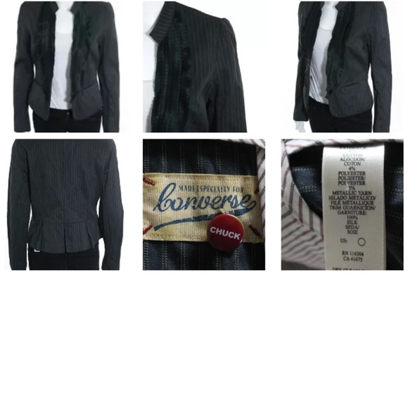 CONVERSE JOHN VARVATOS RUFFLE DETAIL JACKET SZ S - Picture 7 of 8